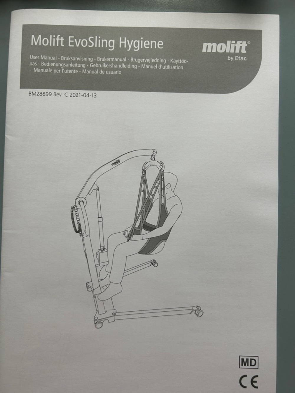 Molift EvoSling Hygiene - White & Gray Cover Brand New  size L